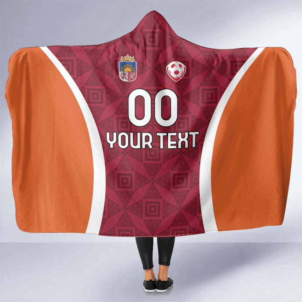 Custom Latvia Football Hooded Blanket Latvijas Futbola Izlase