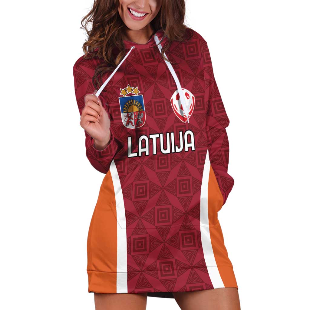 Custom Latvia Football Hoodie Dress Latvijas Futbola Izlase