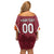 Custom Latvia Football Off Shoulder Short Dress Latvijas Futbola Izlase