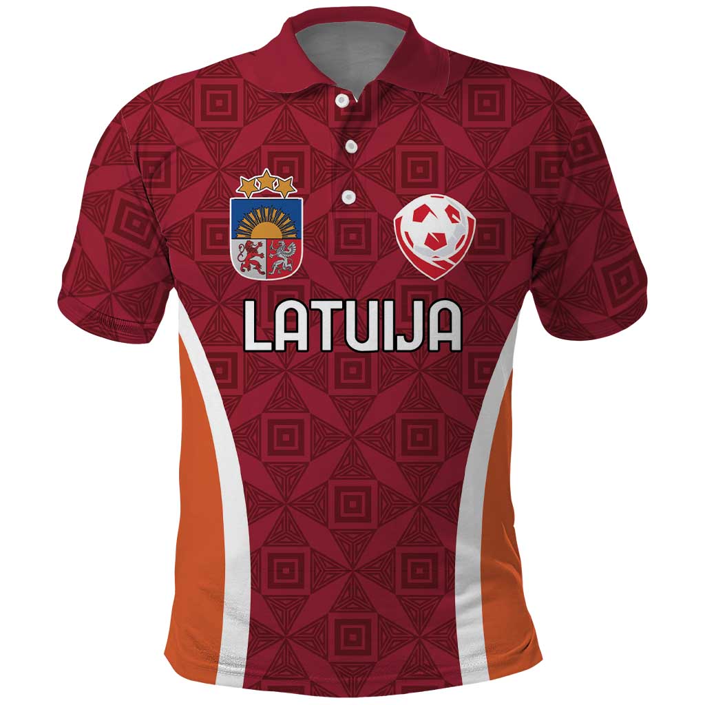 Custom Latvia Football Polo Shirt Latvijas Futbola Izlase