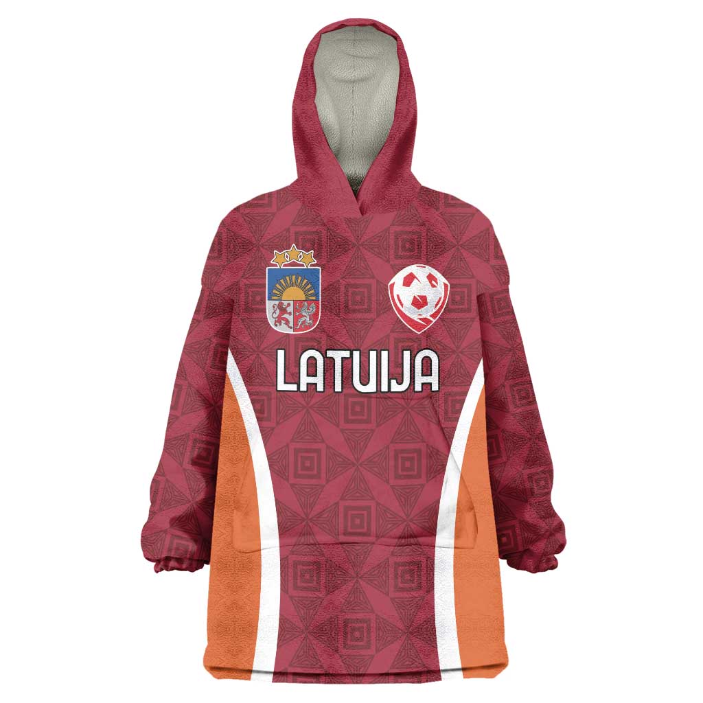 Custom Latvia Football Wearable Blanket Hoodie Latvijas Futbola Izlase