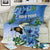 Personalized Estonia Blanket Barn Swallow Cornflower Flower