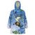 Personalized Estonia Wearable Blanket Hoodie Barn Swallow Cornflower Flower