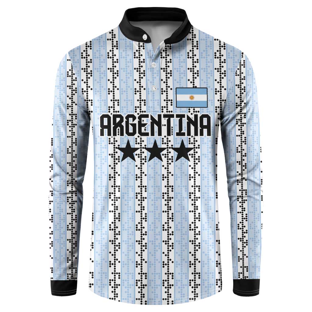 Custom Argentina Heritage Football Button Sweatshirt La Albiceleste Glory Road to 2026
