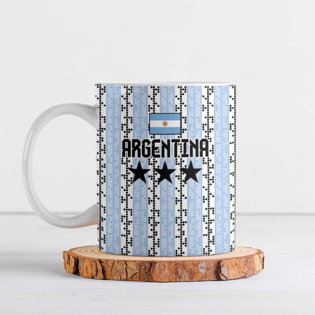 Custom Argentina Heritage Football Ceramic Mug La Albiceleste Glory Road to 2026