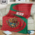 Mexico Coat Of Arms Blanket With Folk Pattern