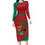 Mexico Coat Of Arms Family Matching Long Sleeve Bodycon Dress and Hawaiian Shirt With Folk Pattern