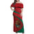 Mexico Coat Of Arms Family Matching Off Shoulder Maxi Dress and Hawaiian Shirt With Folk Pattern