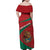 Mexico Coat Of Arms Family Matching Off Shoulder Maxi Dress and Hawaiian Shirt With Folk Pattern