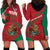 Mexico Coat Of Arms Hoodie Dress With Folk Pattern