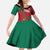 Mexico Coat Of Arms Kid Short Sleeve Dress With Folk Pattern