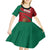 Mexico Coat Of Arms Kid Short Sleeve Dress With Folk Pattern