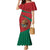 Mexico Coat Of Arms Mermaid Dress With Folk Pattern