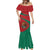 Mexico Coat Of Arms Mermaid Dress With Folk Pattern