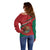 Mexico Coat Of Arms Off Shoulder Sweater With Folk Pattern - Wonder Print Shop