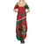 Mexico Coat Of Arms Summer Maxi Dress With Folk Pattern