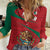 Mexico Coat Of Arms Women Casual Shirt With Folk Pattern