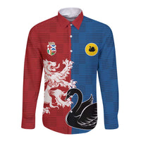 Custom British Lions Western Force Long Sleeve Button Shirt Unique Style - Wonder Print Shop