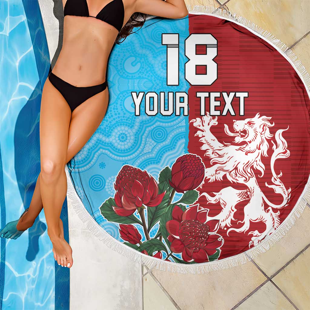 Custom British Lions Waratahs Beach Blanket Unique Style - Wonder Print Shop