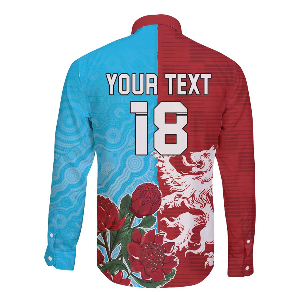 Custom British Lions Waratahs Long Sleeve Button Shirt Unique Style - Wonder Print Shop