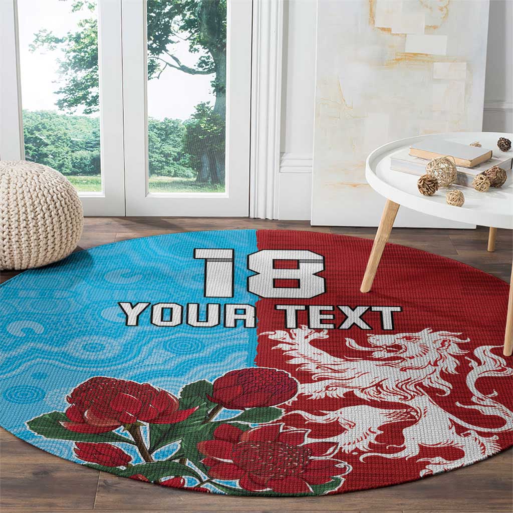 Custom British Lions Waratahs Round Carpet Unique Style - Wonder Print Shop