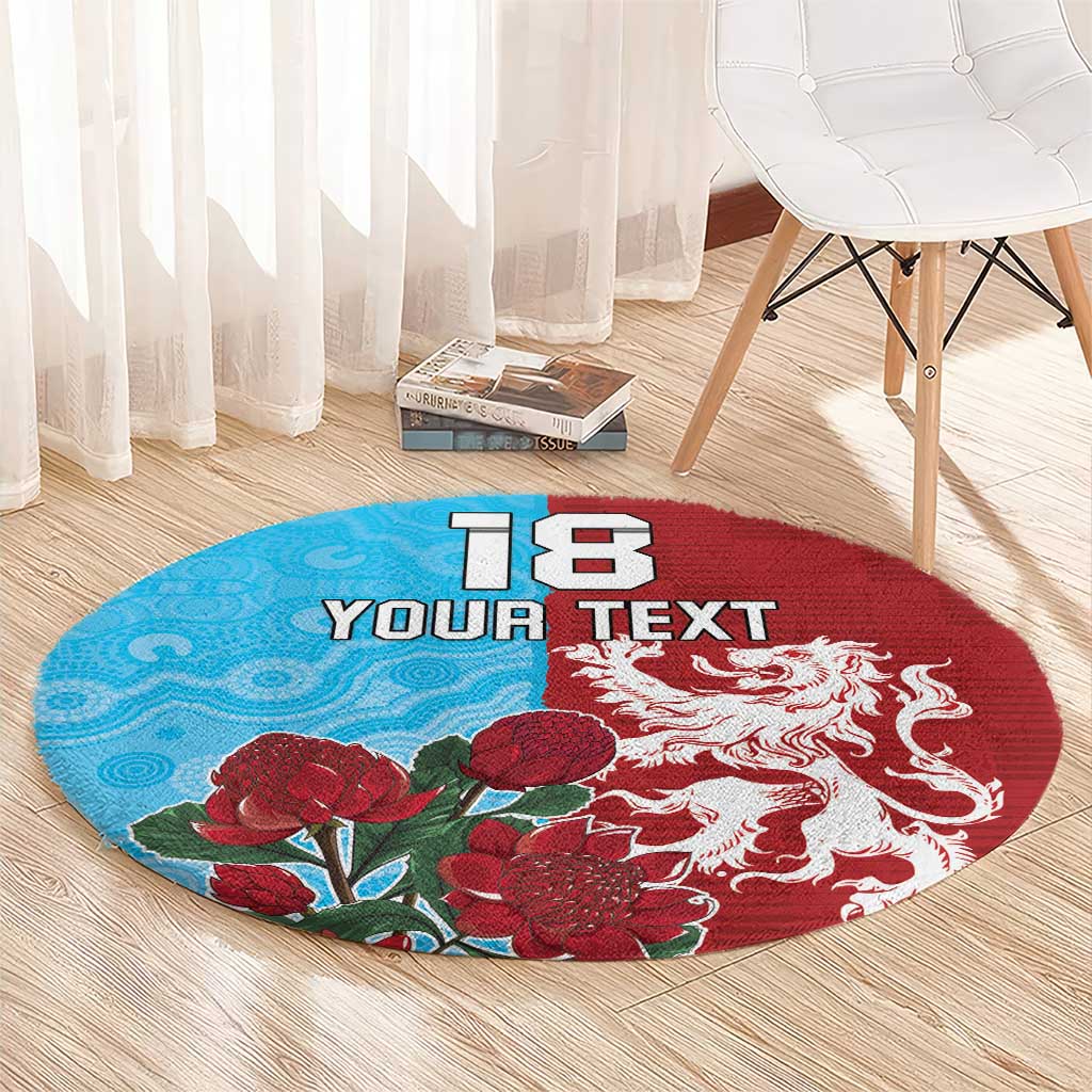 Custom British Lions Waratahs Round Carpet Unique Style - Wonder Print Shop