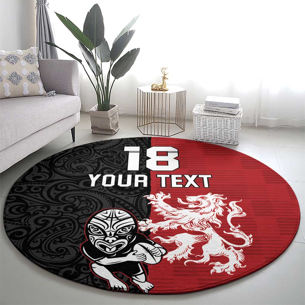 Custom British Lions New Zealand Round Carpet Unique Style - Wonder Print Shop