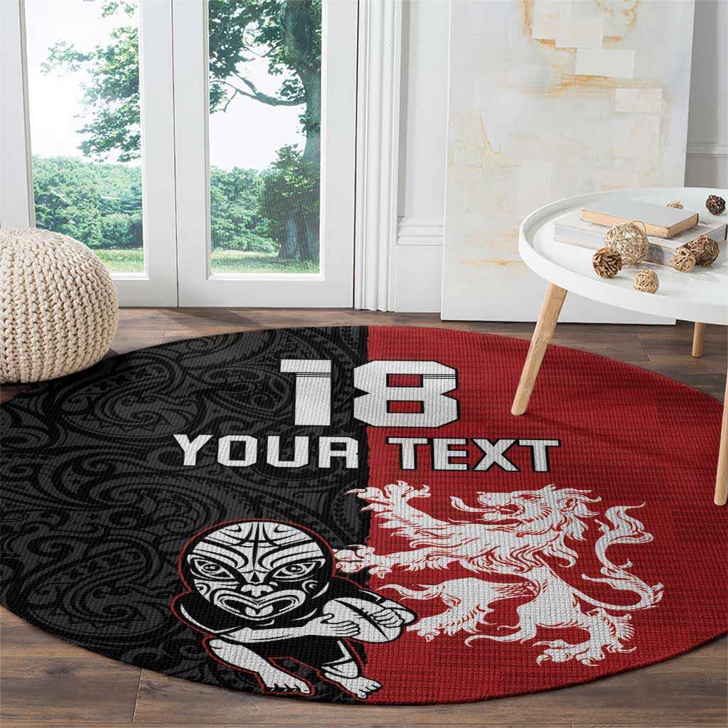 Custom British Lions New Zealand Round Carpet Unique Style - Wonder Print Shop