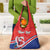 Personalized Costa Rica Independence Day Since 1821 Grocery Bag Folk Dancer with Folk Art Pattern