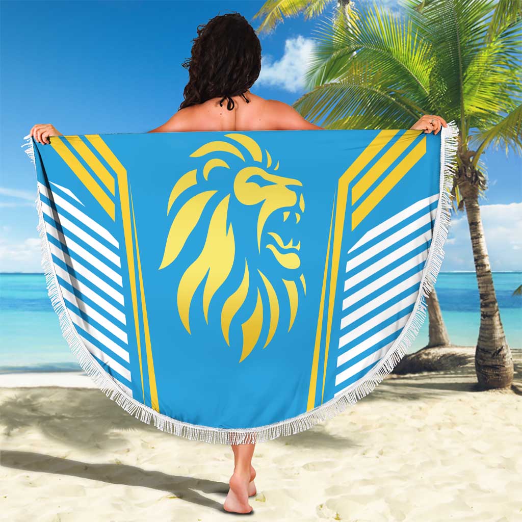 Custom Saint Lucia Kings Cricket Beach Blanket Beinspired Go Champion - Wonder Print Shop
