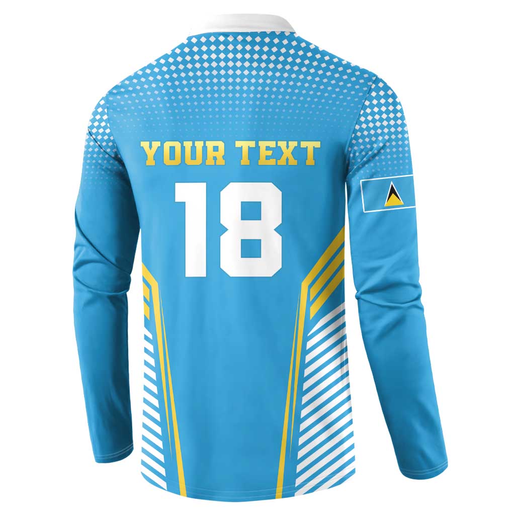 Custom Saint Lucia Kings Cricket Button Sweatshirt Beinspired Go Champion - Wonder Print Shop