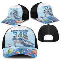 Cayman Islands 345 Baseball Net Cap Watercolor Turtle - Wonder Print Shop
