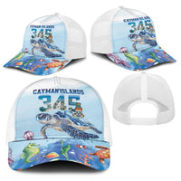 Cayman Islands 345 Baseball Net Cap Watercolor Turtle - Wonder Print Shop