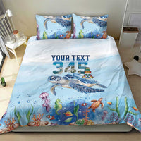 Personalized Cayman Islands 345 Bedding Set Watercolor Turtle - Wonder Print Shop