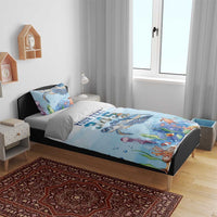 Personalized Cayman Islands 345 Bedding Set Watercolor Turtle - Wonder Print Shop