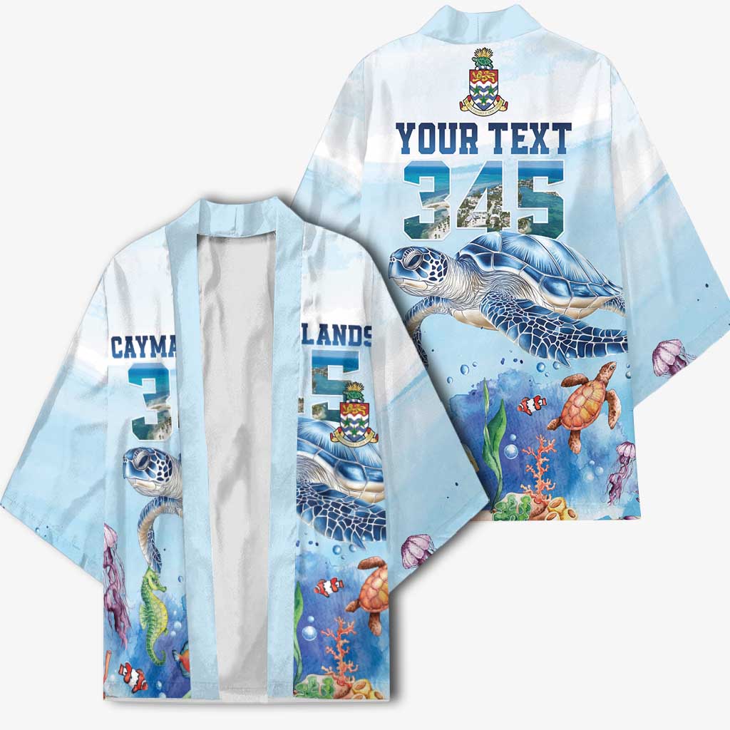 Personalized Cayman Islands 345 Kimono Watercolor Turtle - Wonder Print Shop