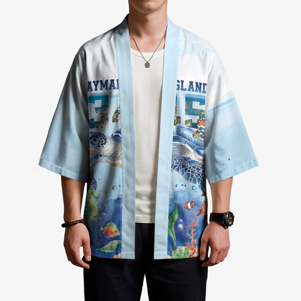 Personalized Cayman Islands 345 Kimono Watercolor Turtle - Wonder Print Shop