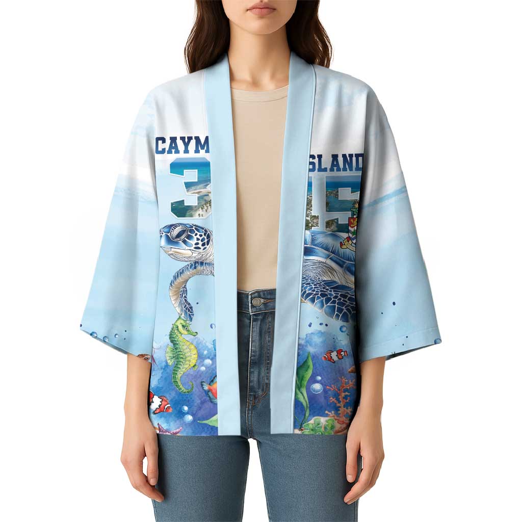 Personalized Cayman Islands 345 Kimono Watercolor Turtle - Wonder Print Shop