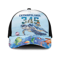 Cayman Islands 345 Mesh Trucker Cap Watercolor Turtle - Wonder Print Shop