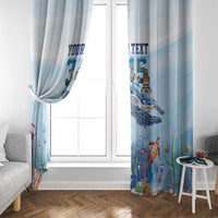 Personalized Cayman Islands 345 Window Curtain Watercolor Turtle - Wonder Print Shop