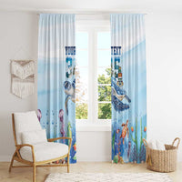 Personalized Cayman Islands 345 Window Curtain Watercolor Turtle - Wonder Print Shop