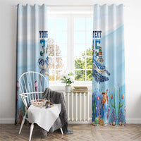 Personalized Cayman Islands 345 Window Curtain Watercolor Turtle - Wonder Print Shop