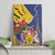 Barbados Coat Of Arms Canvas Wall Art With Dwarf Poinciana Flowers - Wonder Print Shop