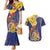 Barbados Coat Of Arms Couples Matching Mermaid Dress and Hawaiian Shirt With Dwarf Poinciana Flowers - Wonder Print Shop