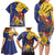 Barbados Coat Of Arms Family Matching Long Sleeve Bodycon Dress and Hawaiian Shirt With Dwarf Poinciana Flowers - Wonder Print Shop