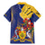 Barbados Coat Of Arms Family Matching Mermaid Dress and Hawaiian Shirt With Dwarf Poinciana Flowers - Wonder Print Shop