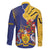 Barbados Coat Of Arms Family Matching Mermaid Dress and Hawaiian Shirt With Dwarf Poinciana Flowers - Wonder Print Shop