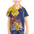 Barbados Coat Of Arms Family Matching Mermaid Dress and Hawaiian Shirt With Dwarf Poinciana Flowers - Wonder Print Shop