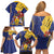 Barbados Coat Of Arms Family Matching Off Shoulder Short Dress and Hawaiian Shirt With Dwarf Poinciana Flowers - Wonder Print Shop