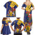 Barbados Coat Of Arms Family Matching Summer Maxi Dress and Hawaiian Shirt With Dwarf Poinciana Flowers - Wonder Print Shop